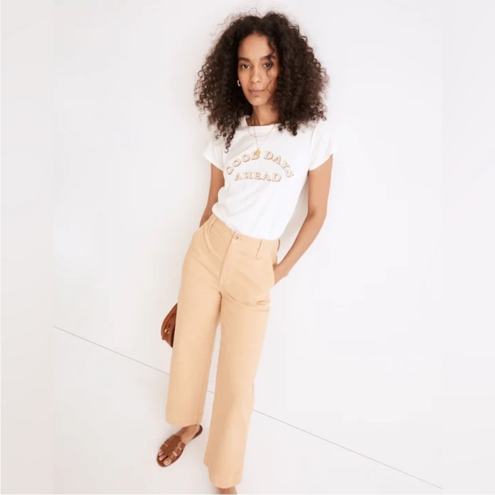 Madewell Tan Wide Leg Pants